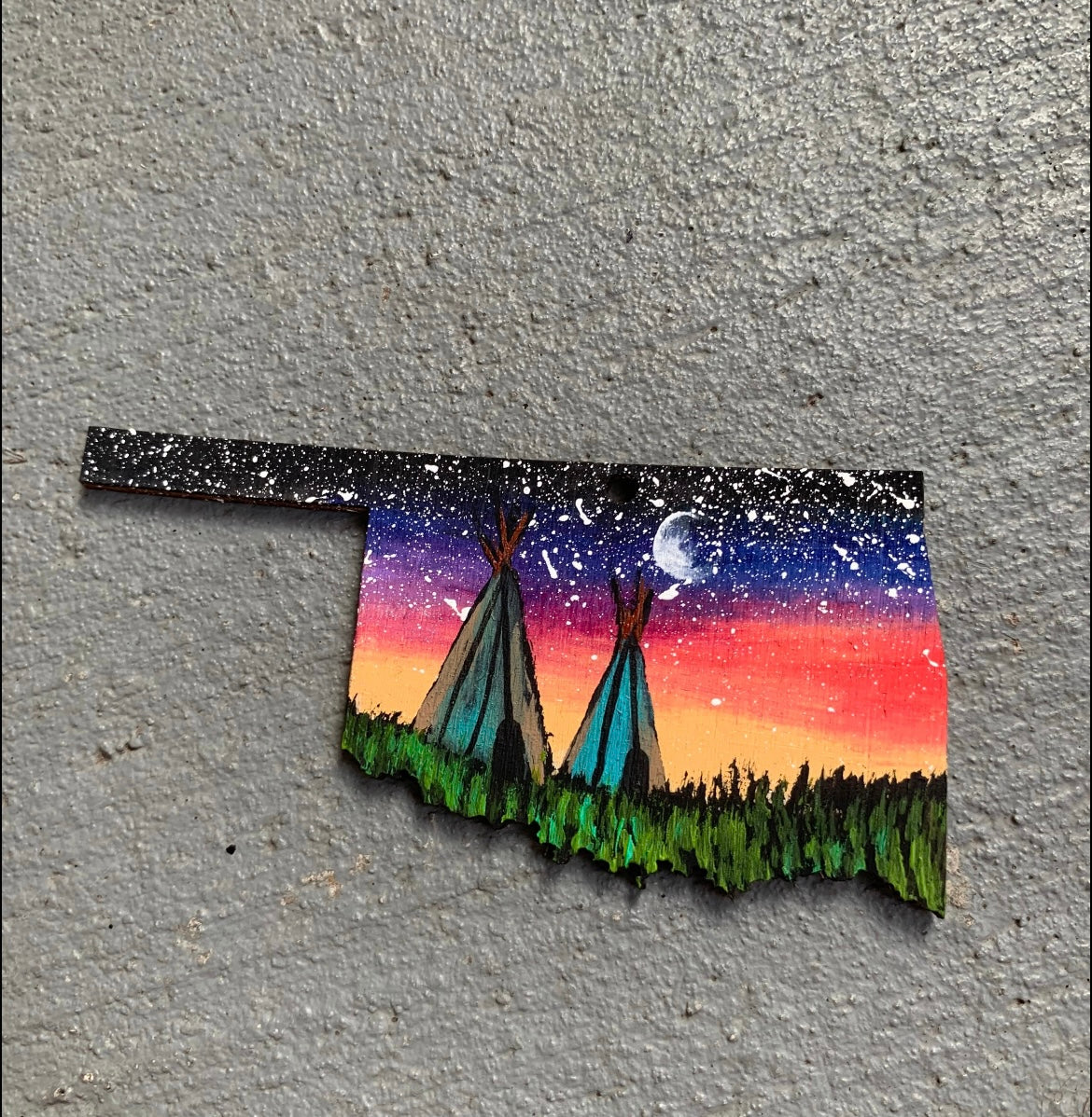 Oklahoma teepee tipi Christmas ornament
