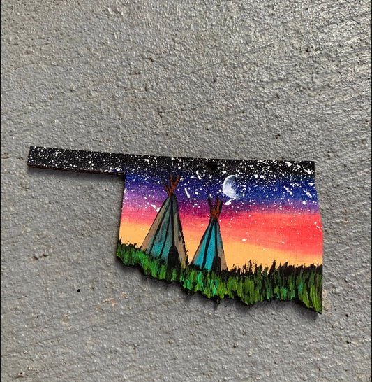 Oklahoma teepee tipi Christmas ornament