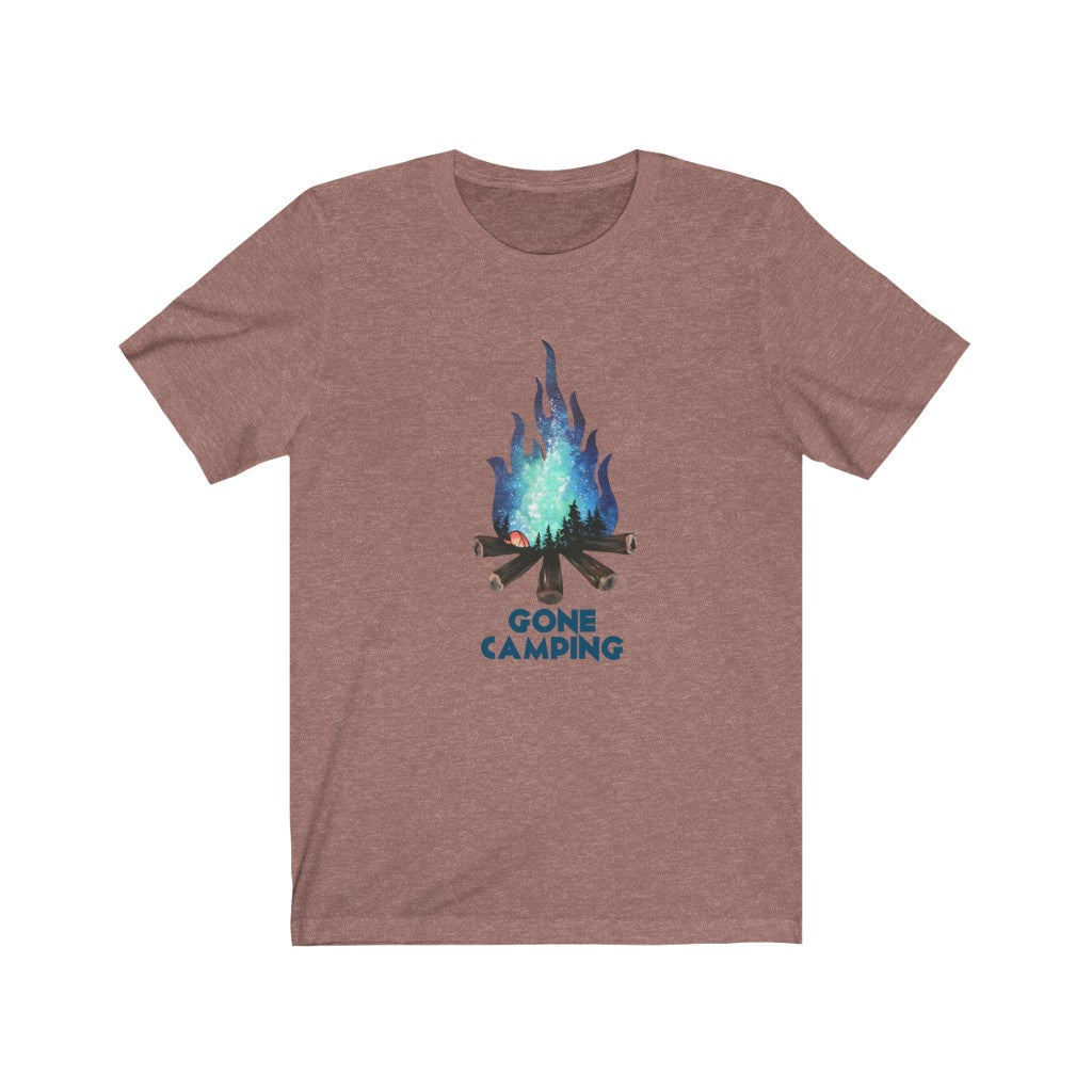 Gone camping fire Unisex Jersey Short Sleeve Tee shirt