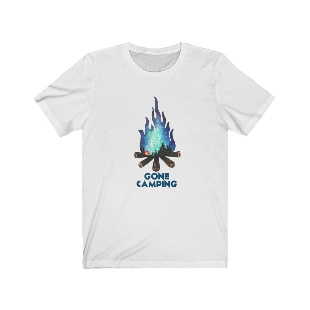 Gone camping fire Unisex Jersey Short Sleeve Tee shirt
