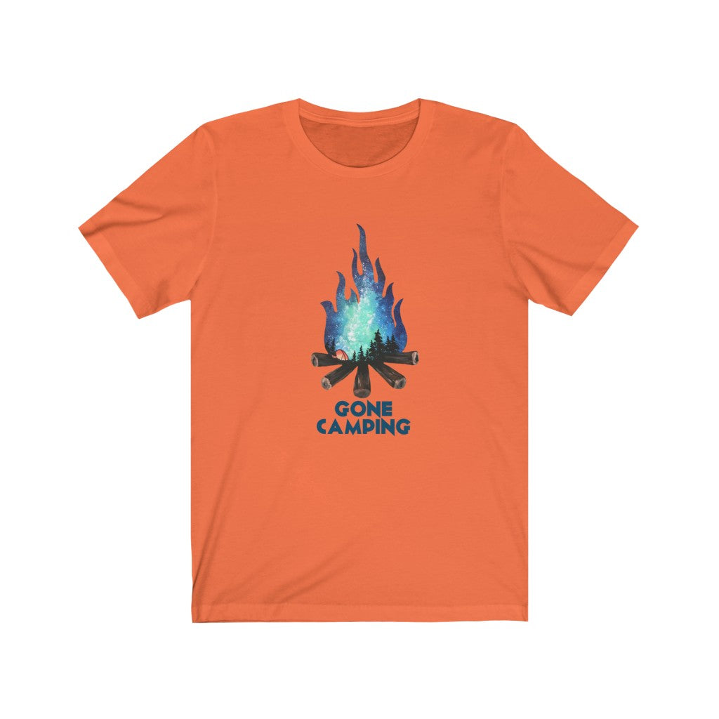 Gone camping fire Unisex Jersey Short Sleeve Tee shirt