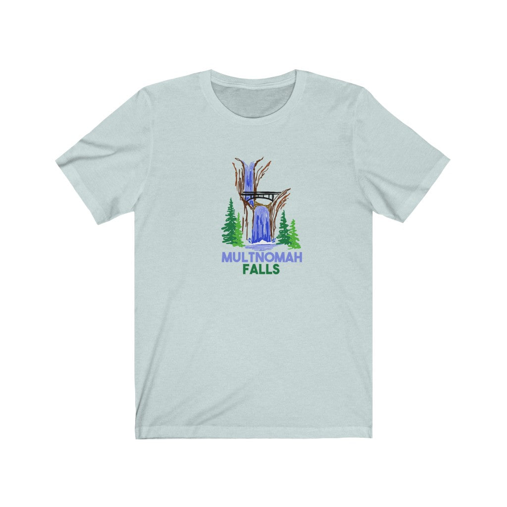 Multnomah falls Unisex Jersey Short Sleeve Tee shirt