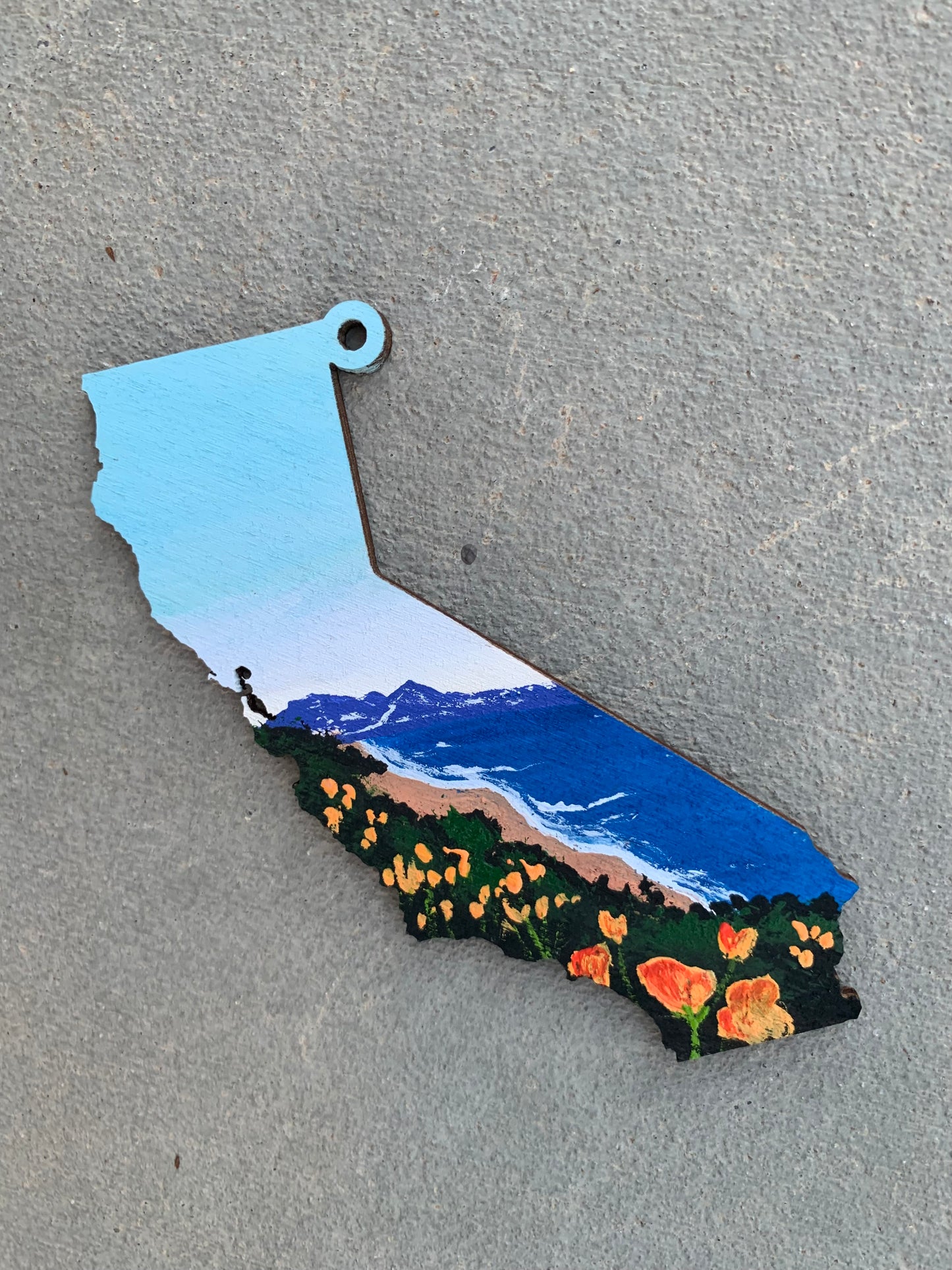 California beach poppies tree wood ornamrent