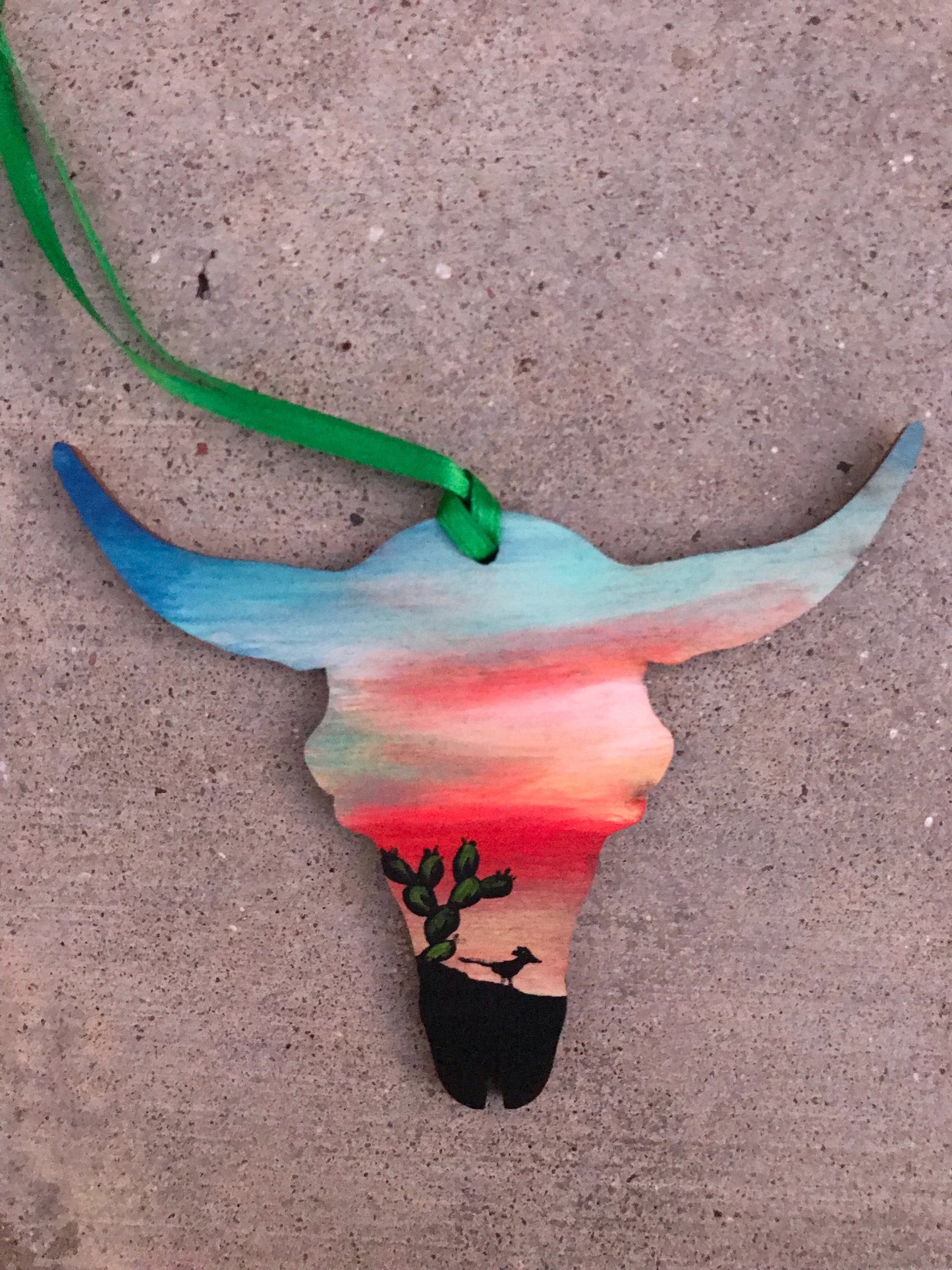 Cattle head desert ornament
