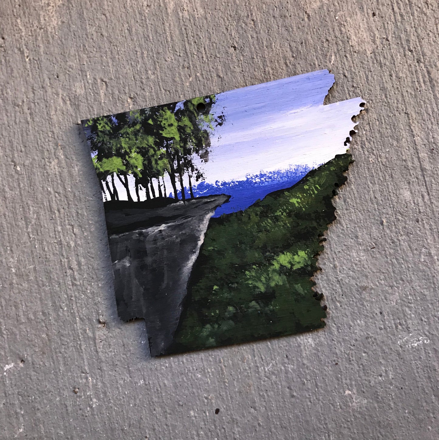 Arkansas state handpainted ornament
