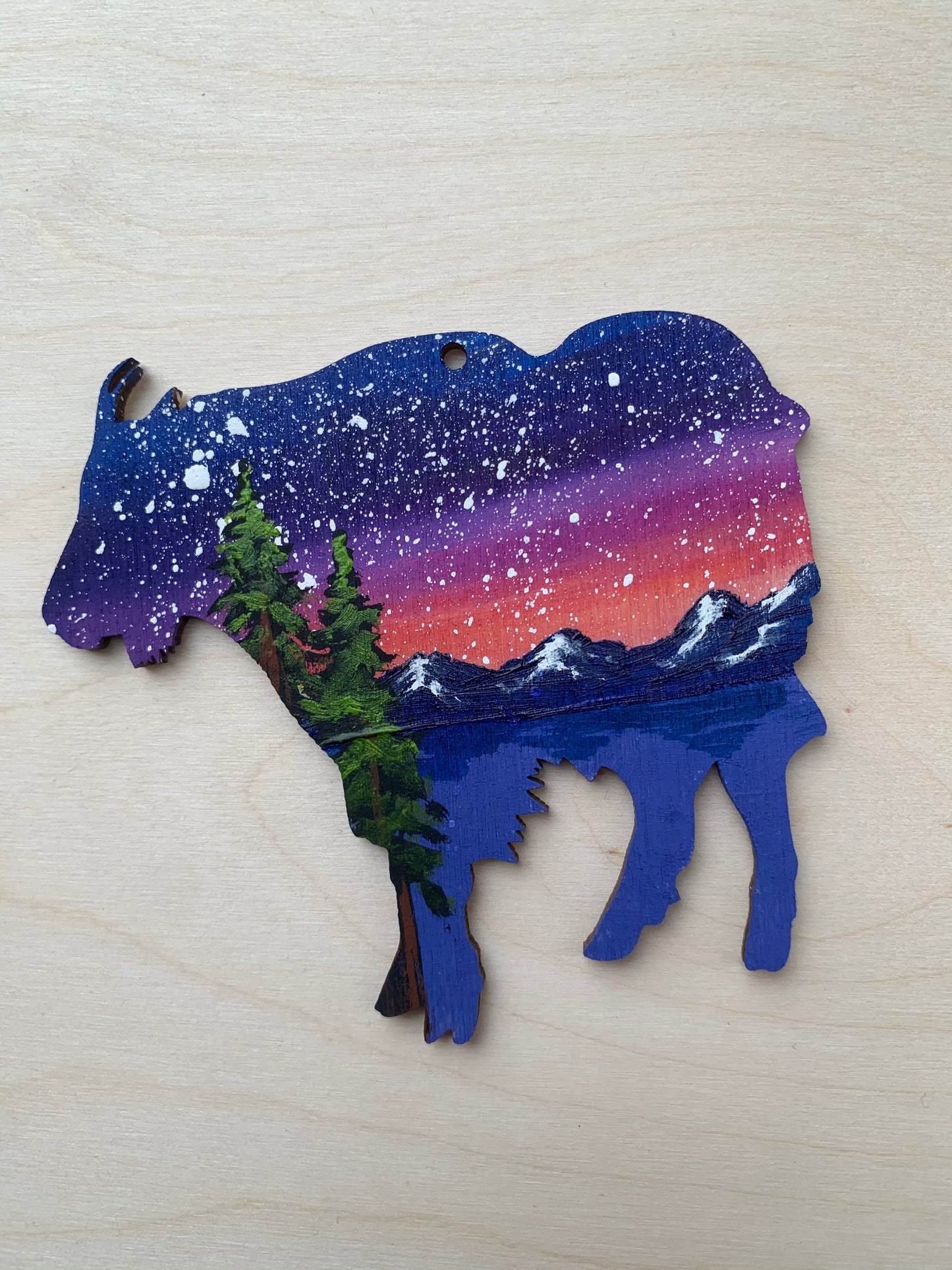 Mountain goat ornament