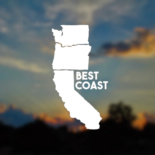 West coast best coast vinyl transfer decal
