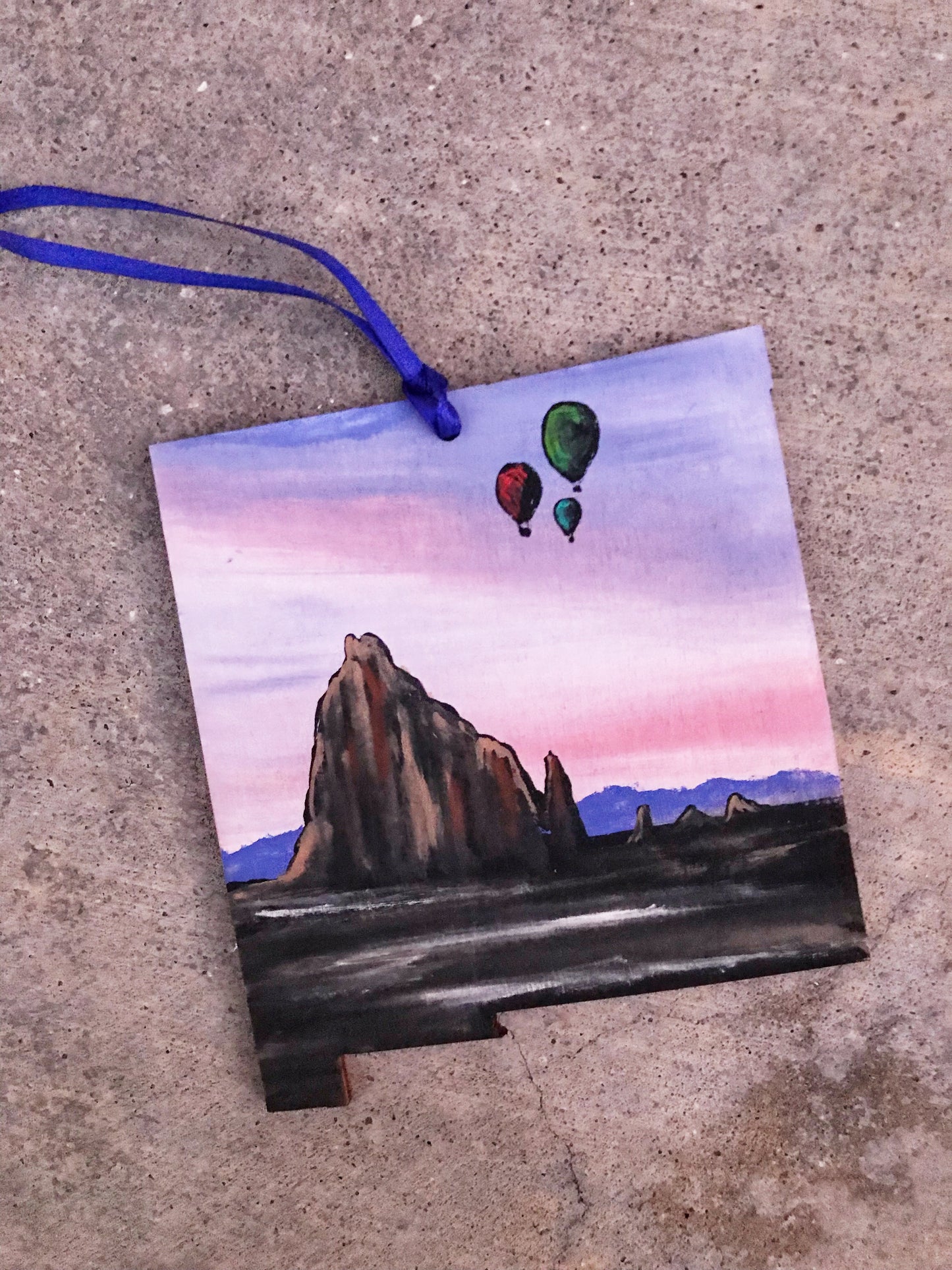 New Mexico ship rock ornament