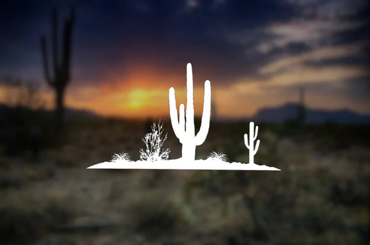 Saguaro cactus landscape vinyl transfer decal
