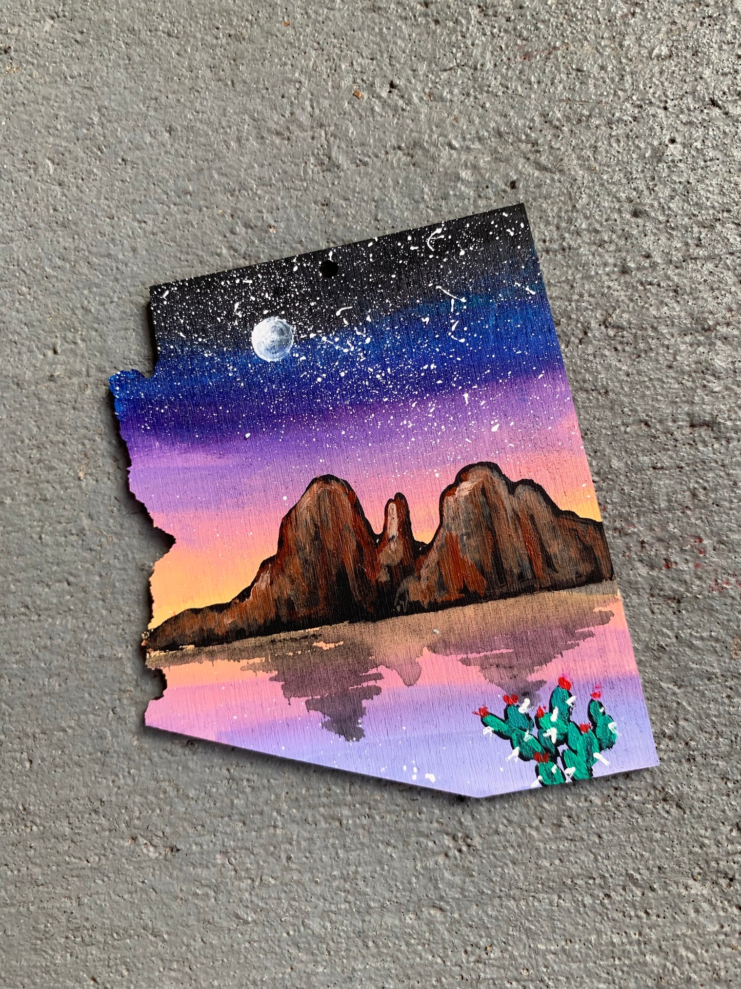 Arizona cathedral rock wood ornament