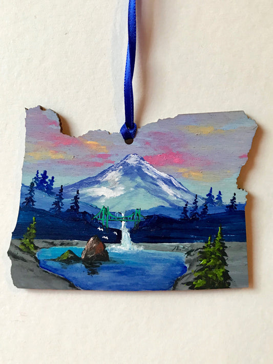 Oregon landmarks ornament