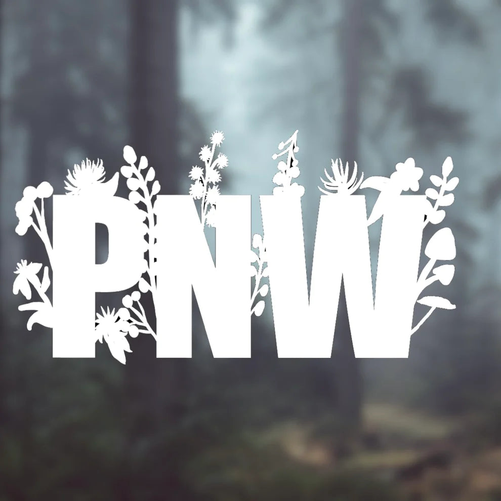 PNW floral vinyl transfer decal