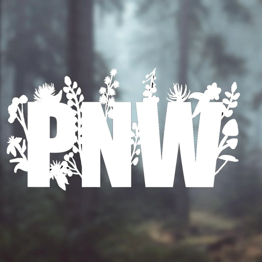 PNW floral vinyl transfer decal
