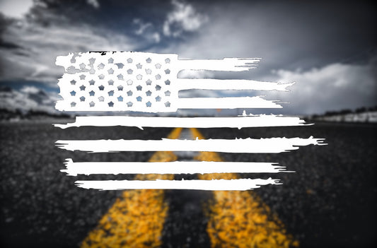 Tattered flag transfer decal