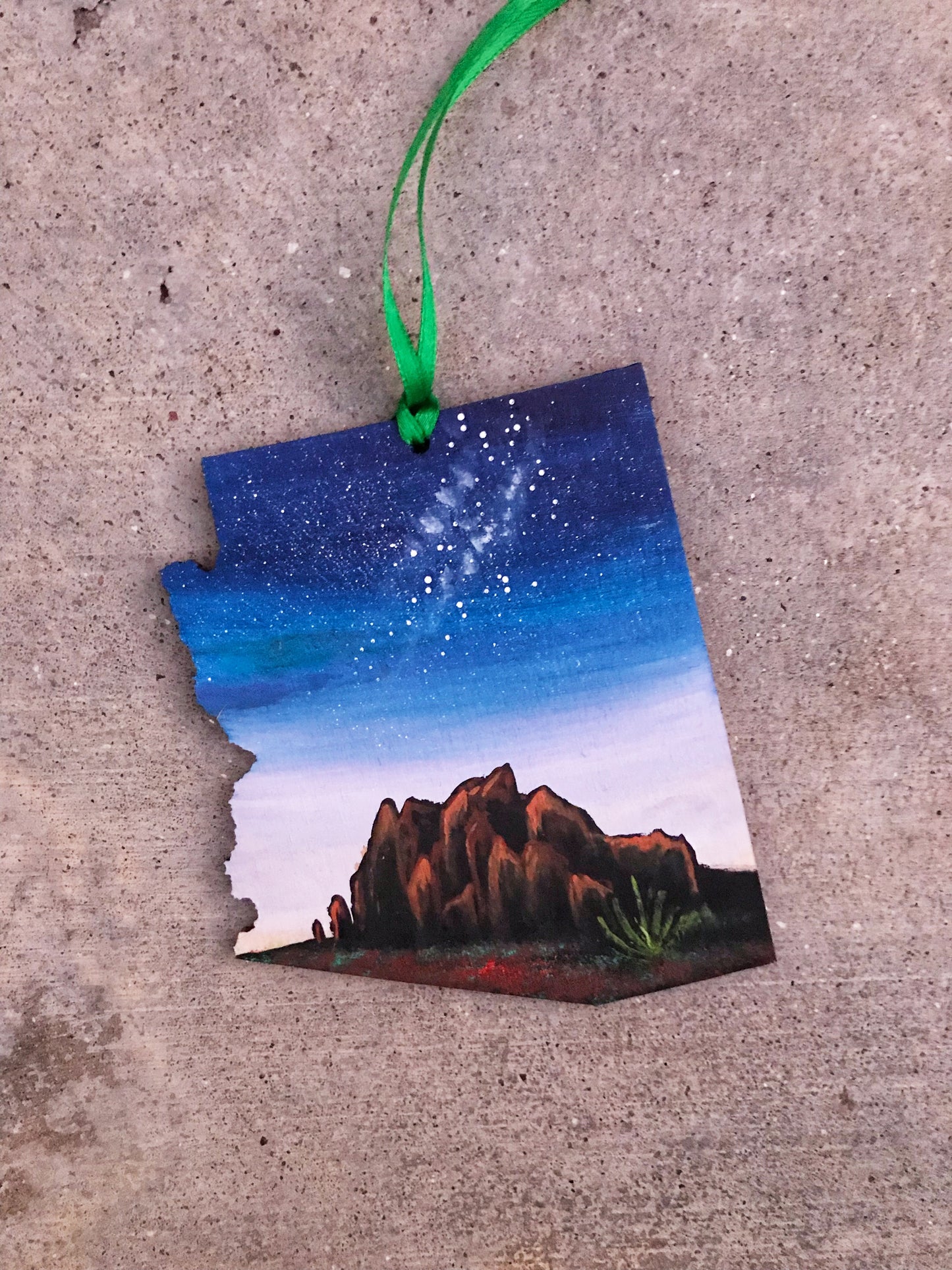 Arizona Superstition Mountains Christmas ornament