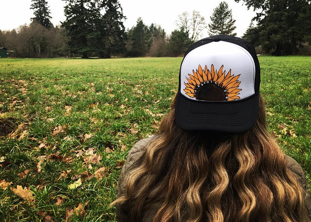 Sunflower trucker hat custom SnapBack