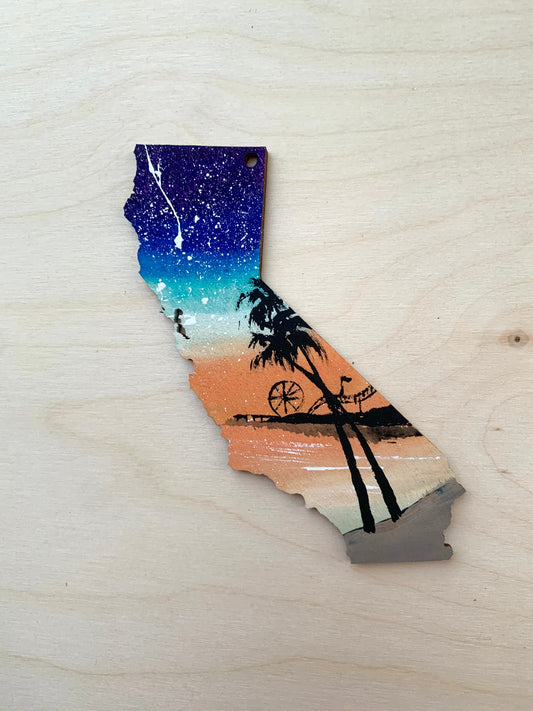 California Santa Monica pier ornament