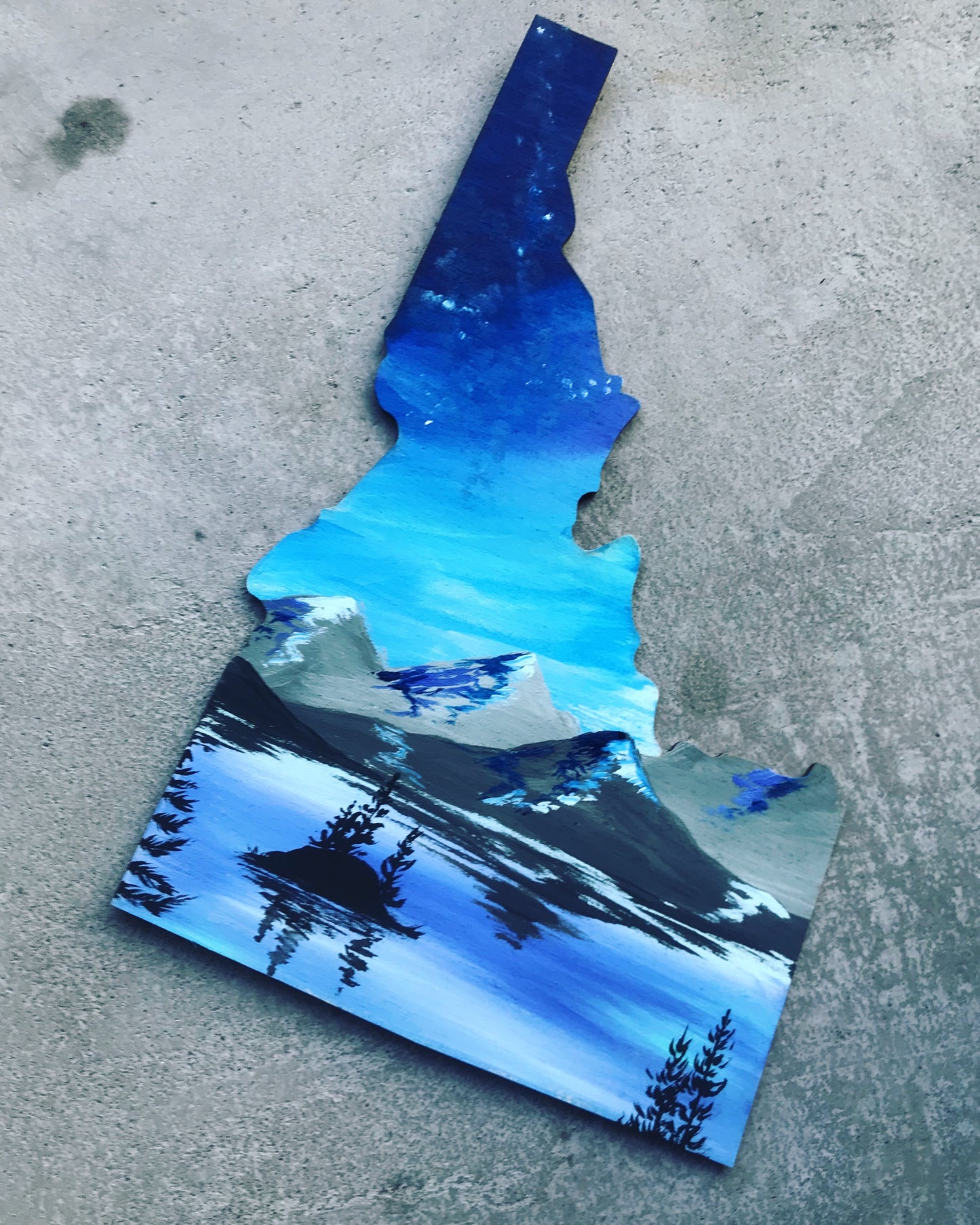 Idaho cutout painting