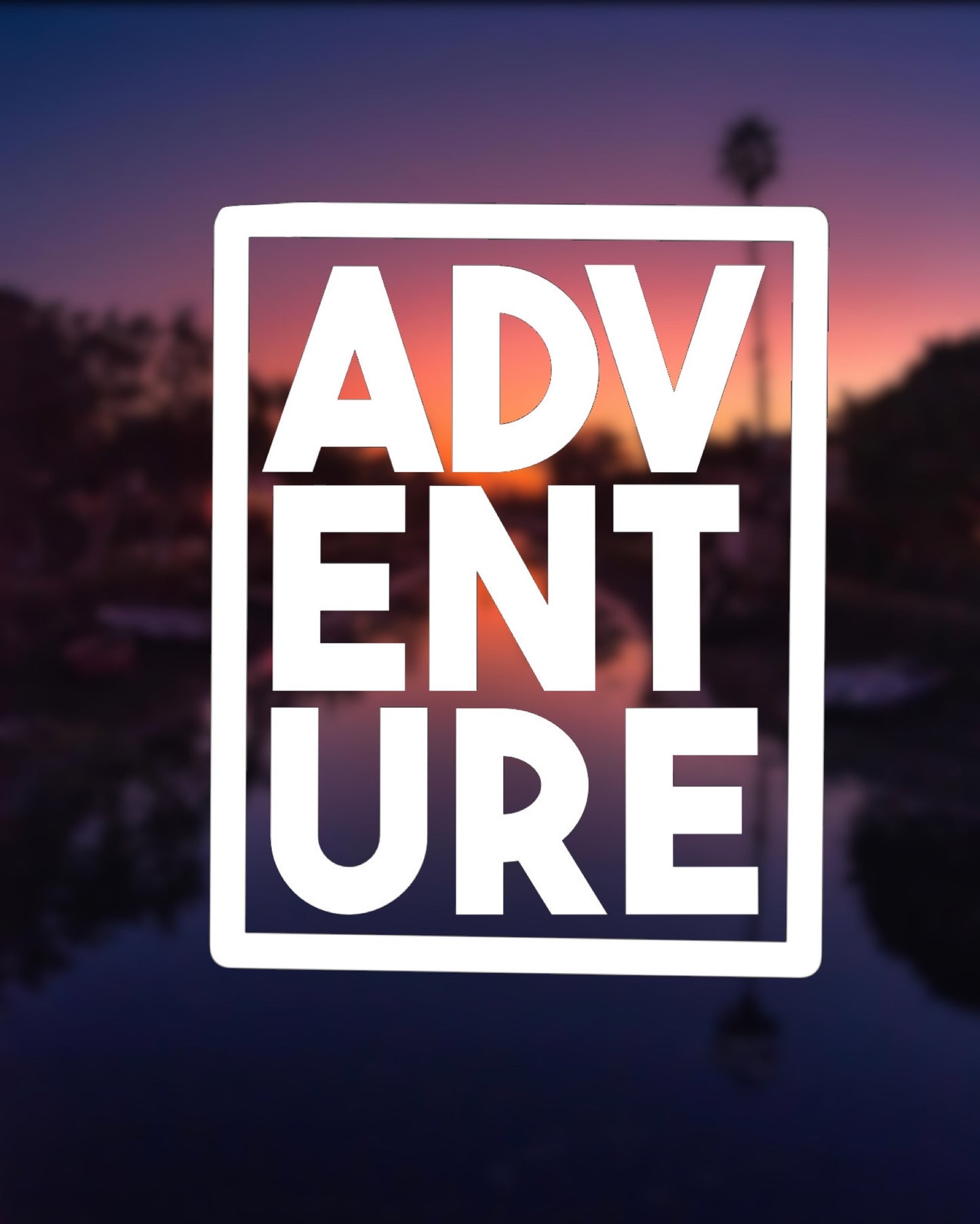 Adventure minimal vinyl transfer decal