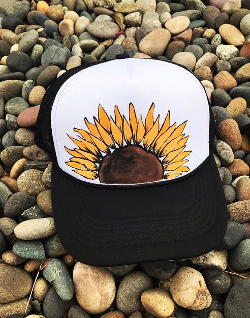 Sunflower trucker hat custom SnapBack