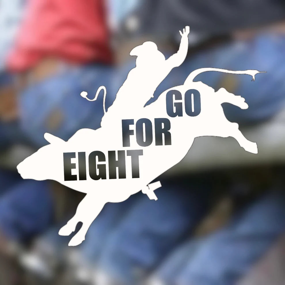 Bull rider vinyl transfer decal