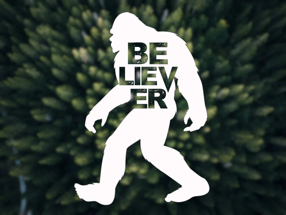 Bigfoot believer Sasquatch vinyl transfer decal