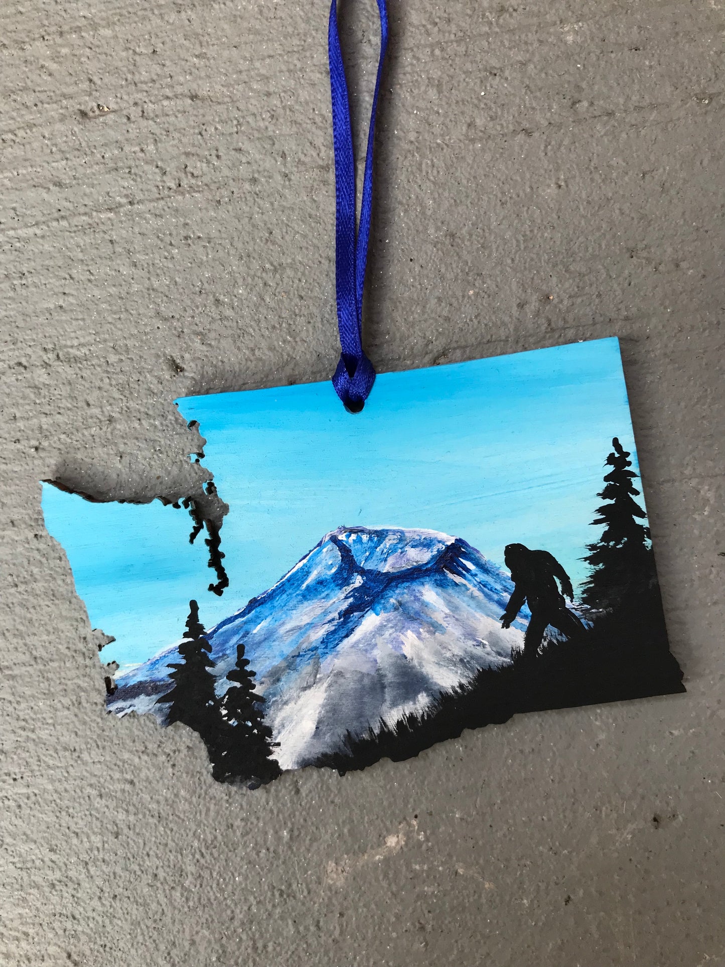 Washington mt at helens Bigfoot ornament