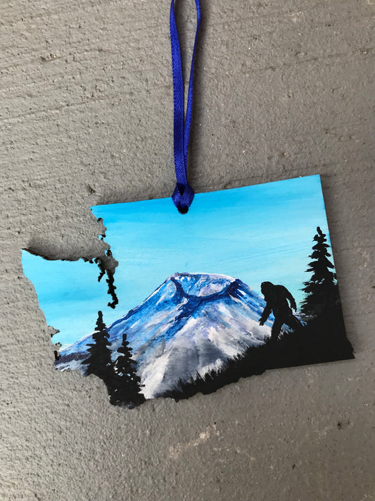 Washington mt at helens Bigfoot ornament