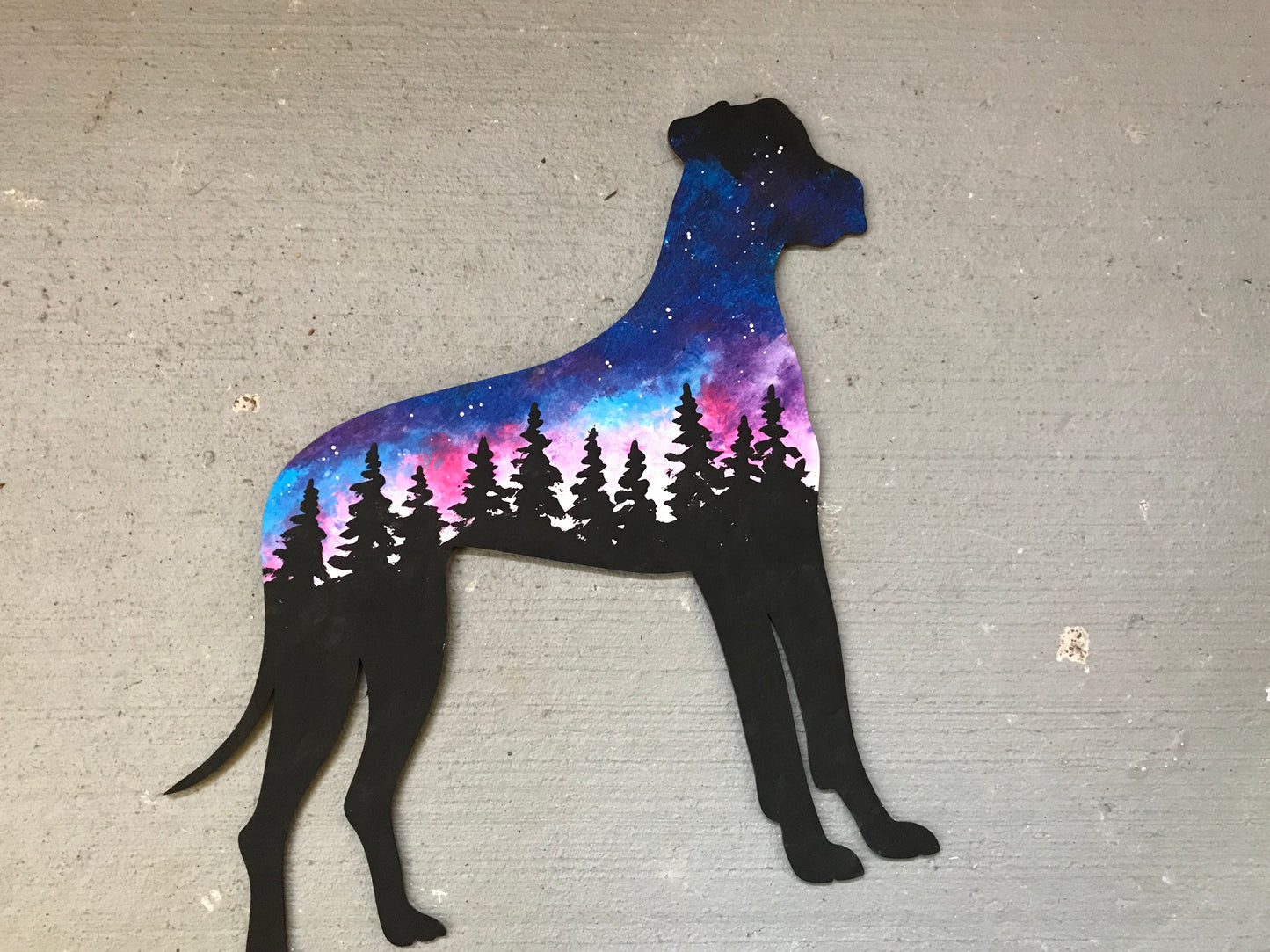 Galaxy Great Dane painting
