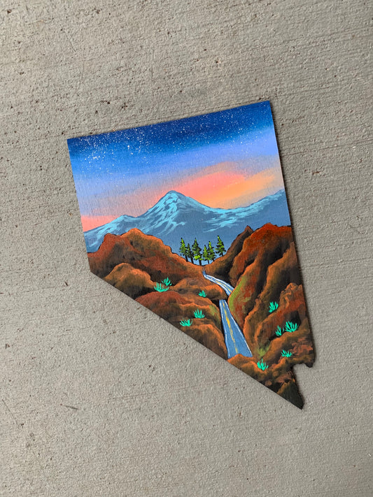 Nevada valley of fire wood cutout painting