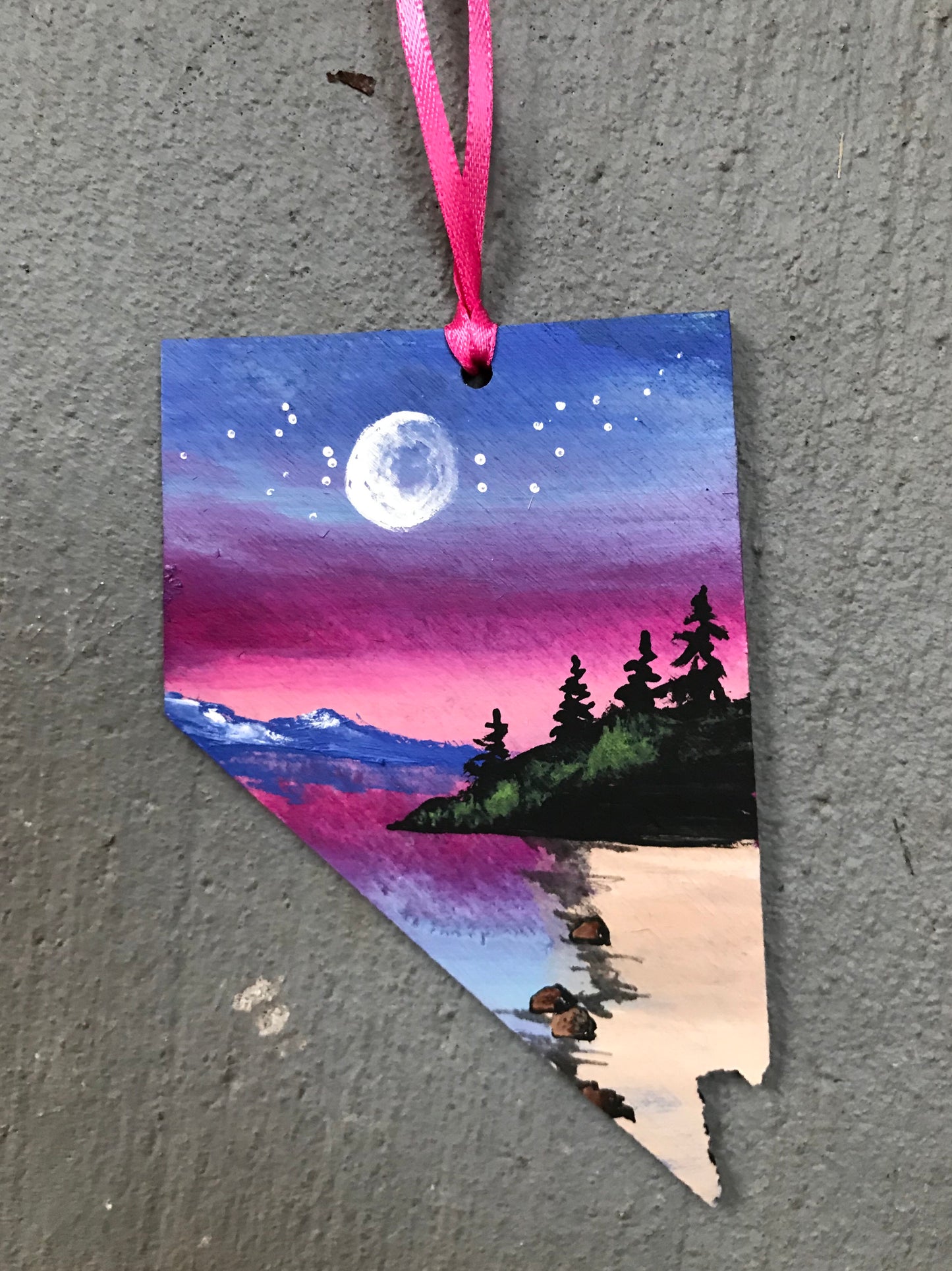 Nevada Lake Tahoe Christmas ornament