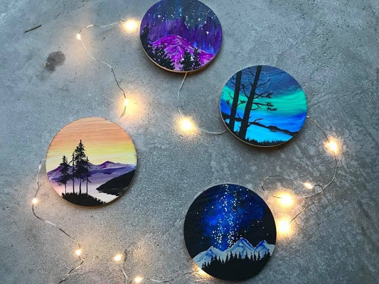 Coaster set outdoor inspired