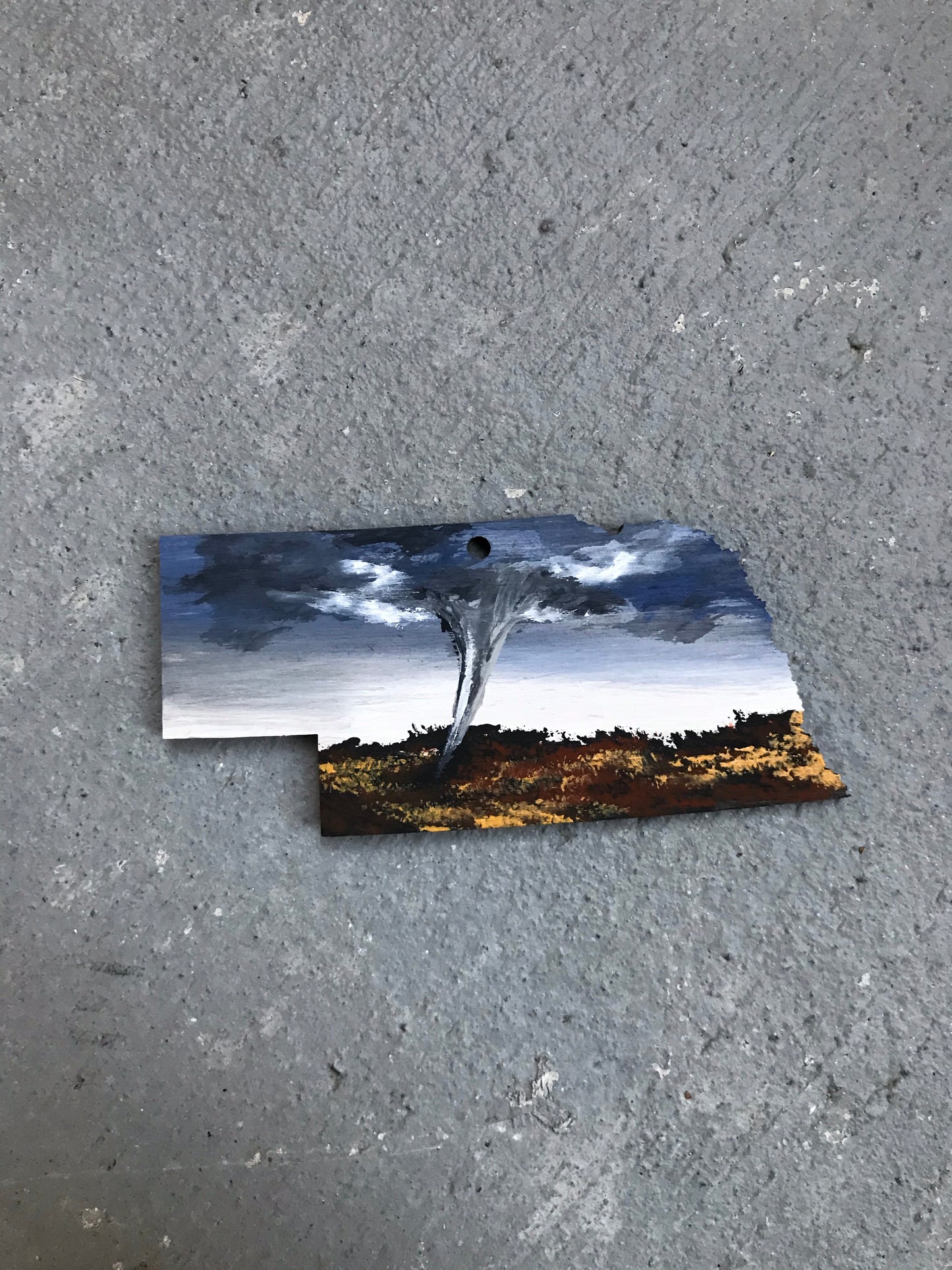 Nebraska tornado Christmas ornament