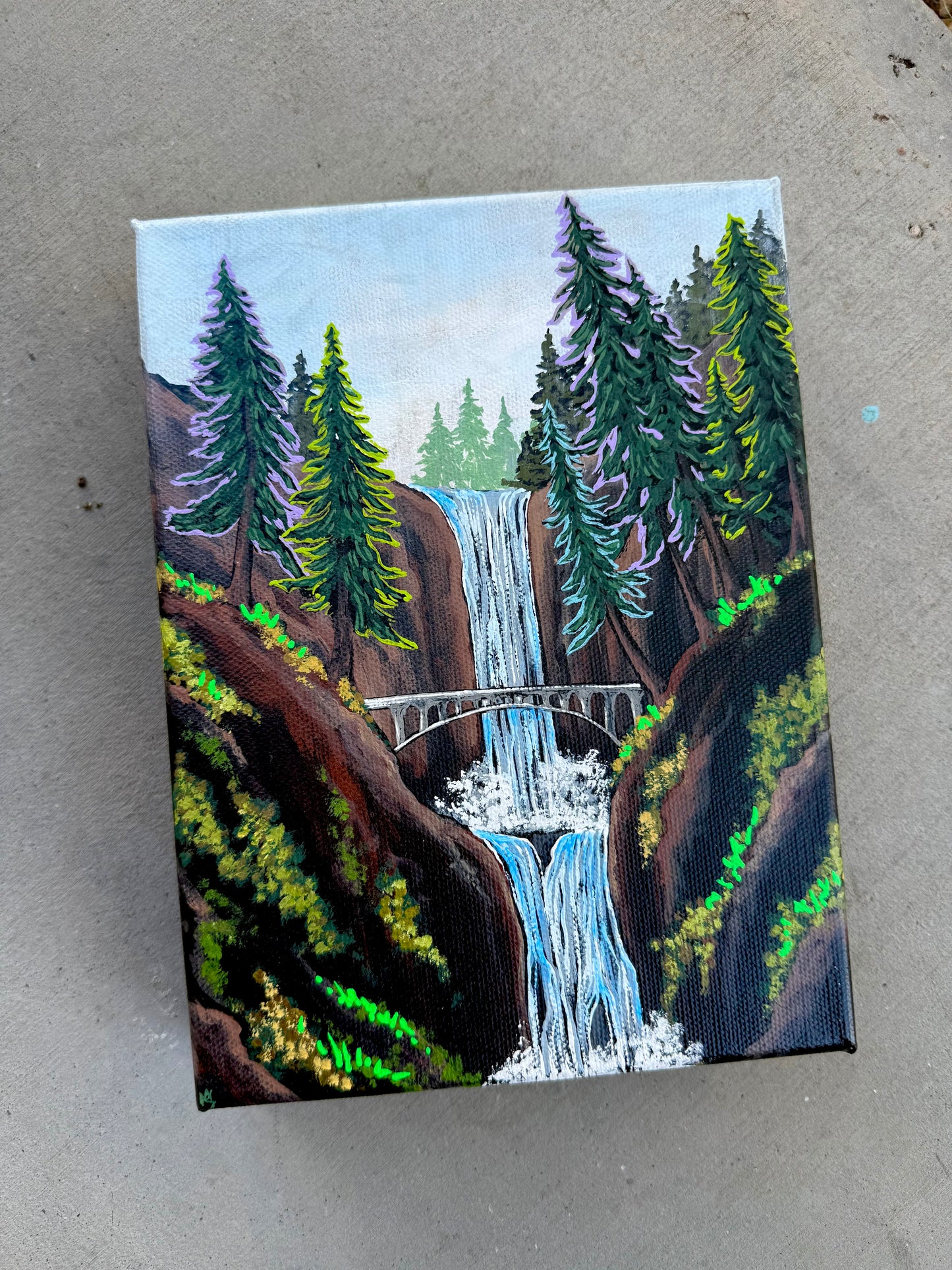 Multnomah morning canvas original painting