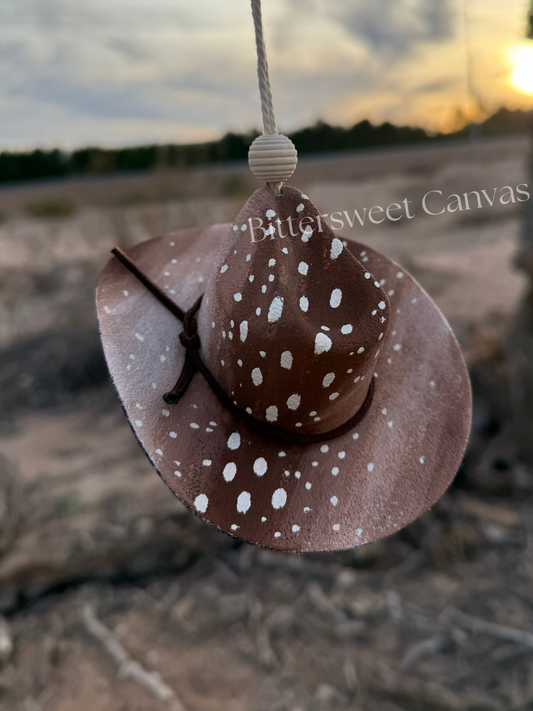 Deer fawn cowboy hat ornament
