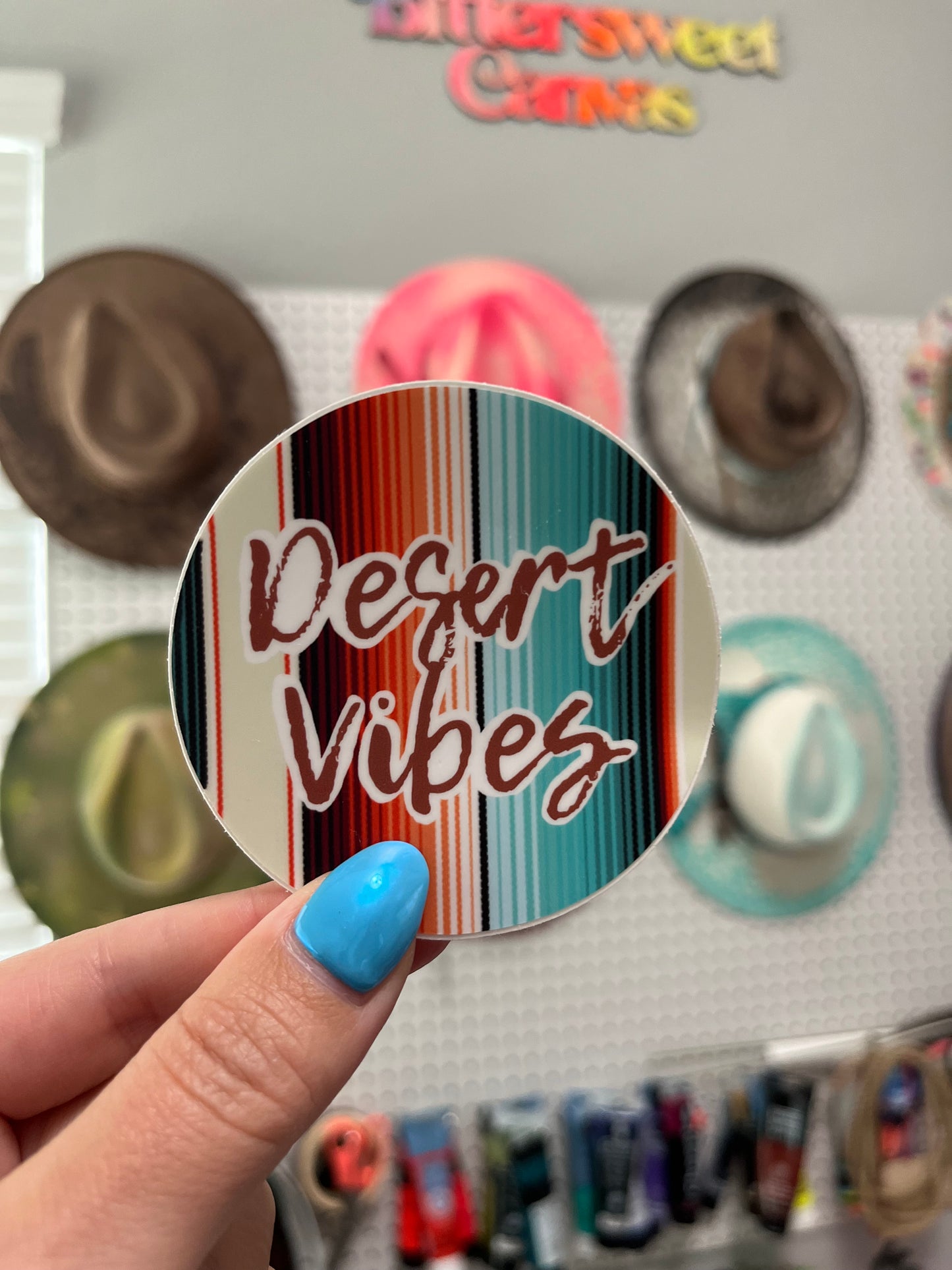 Desert vibes sticker cactus