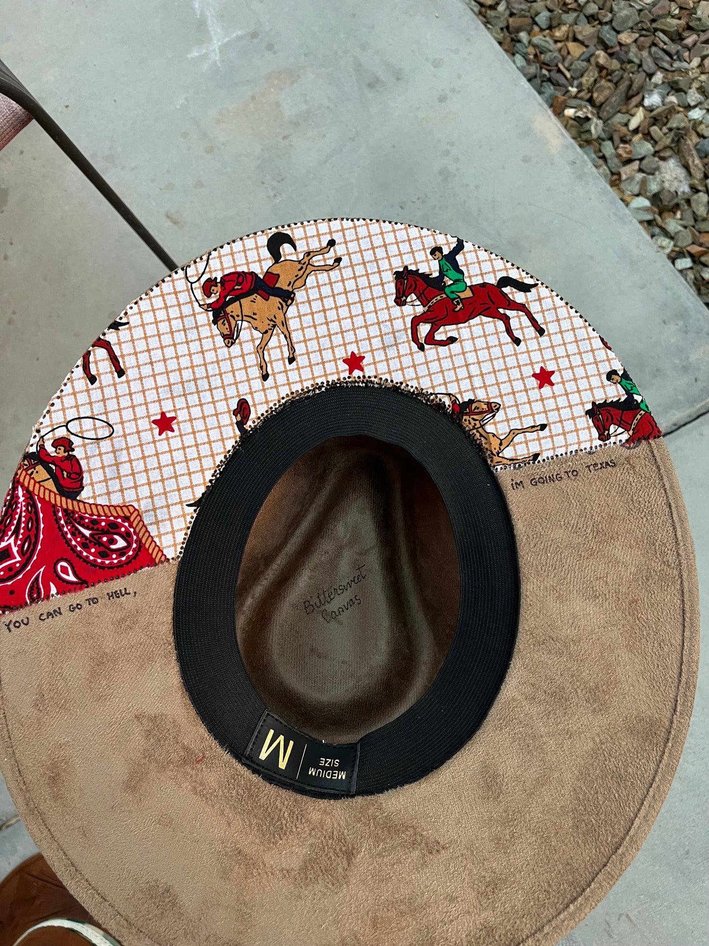 Texas burned suede wide brim rancher hat