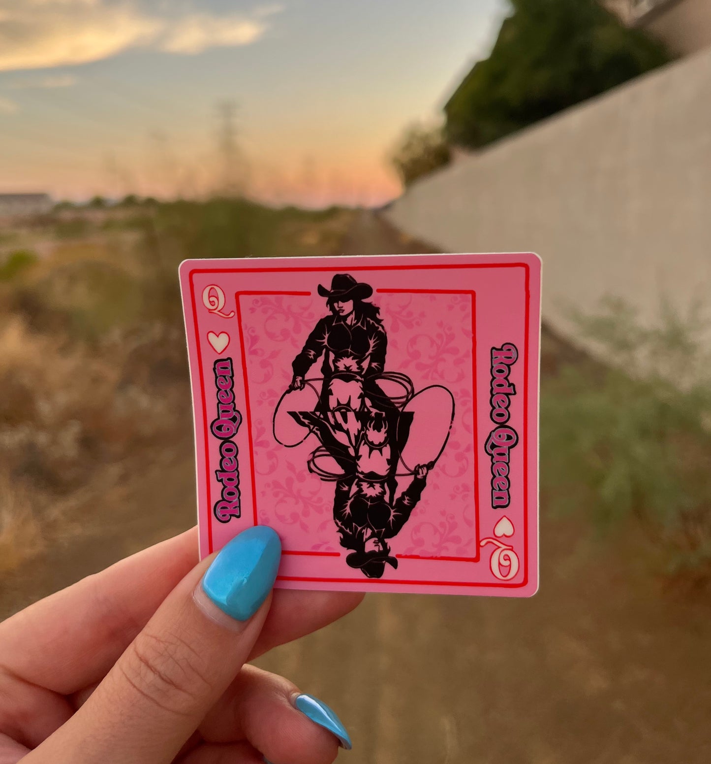 Rodeo queen card sticker