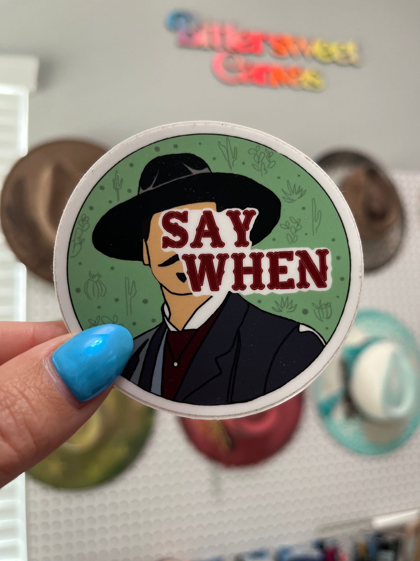 Say when doc holiday vinyl sticker night sky vinyl