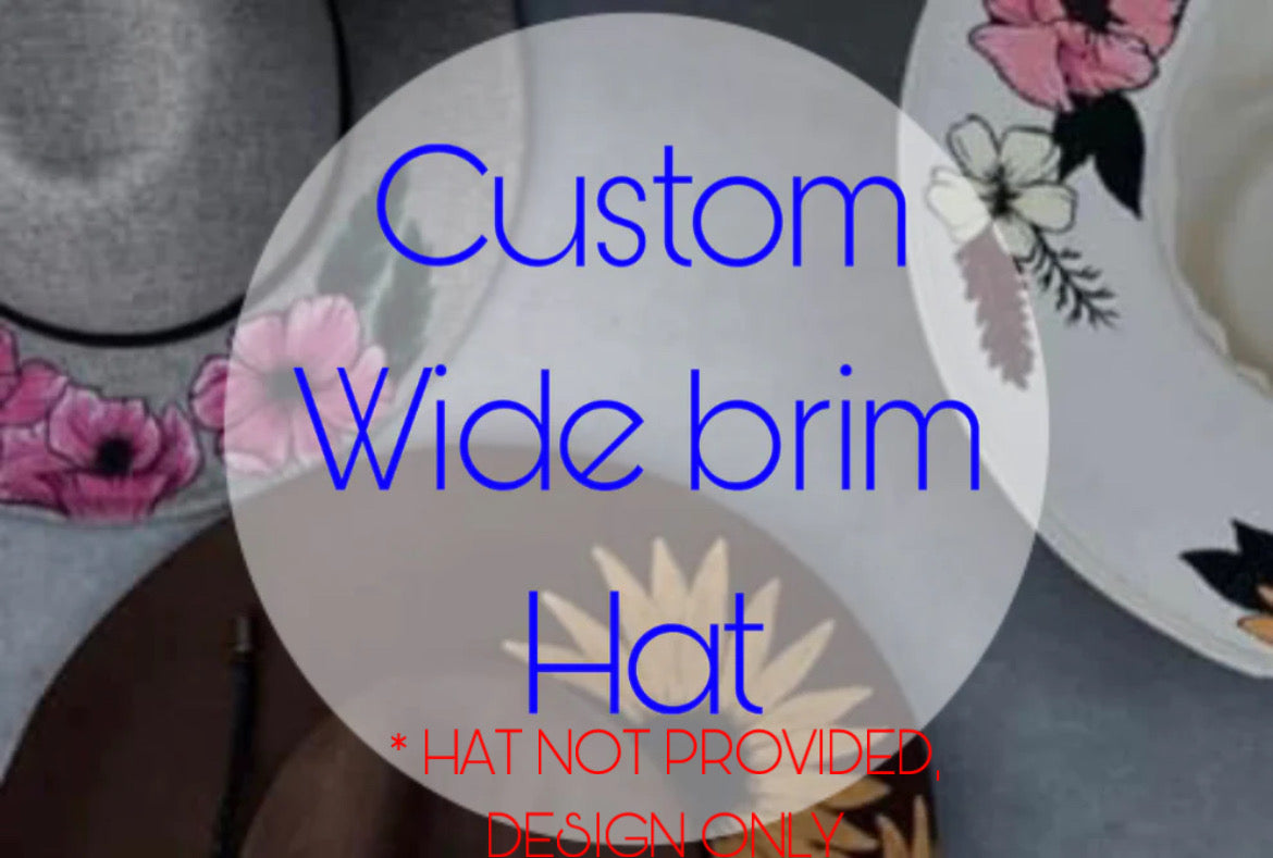 DESIGN ONLY for custom wide brim rancher hat