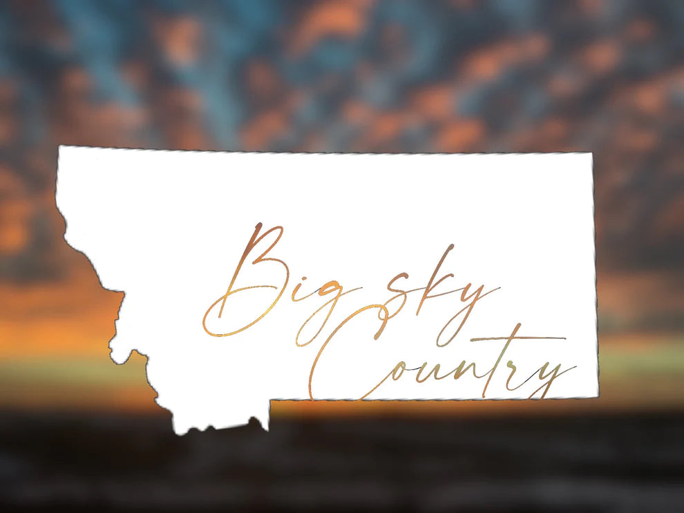 Montana big sky country vinyl transfer decal