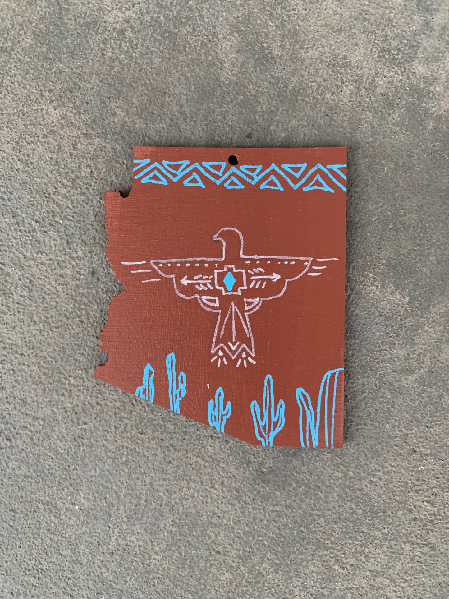 Arizona thunderbird tribal wood ornamrent