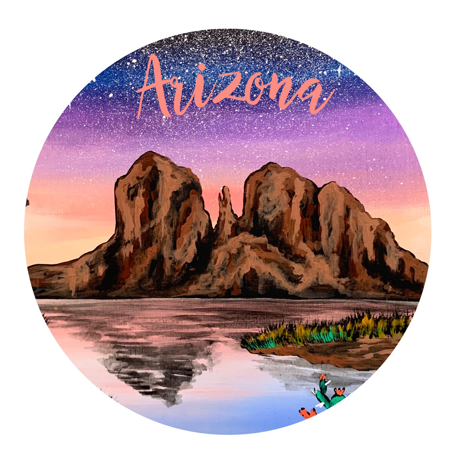 Arizona cathedral rock sticker weatherproof