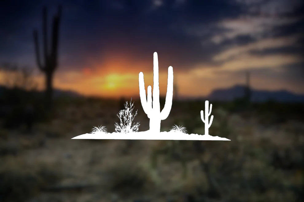 Saguaro cactus landscape vinyl transfer decal