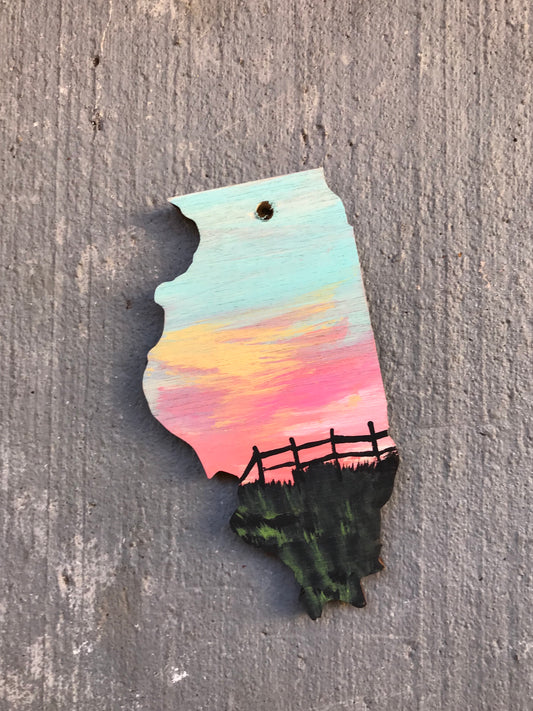 Illinois handpainted ornament