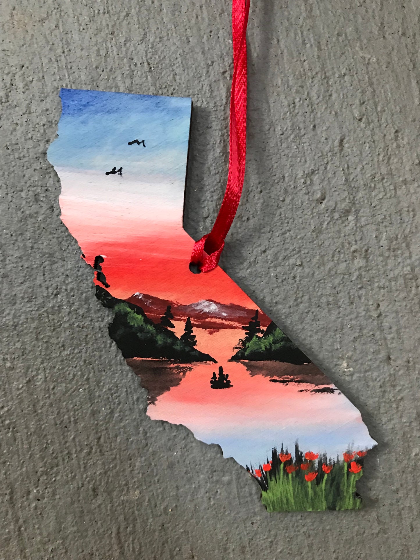 California Lake Tahoe Christmas ornament