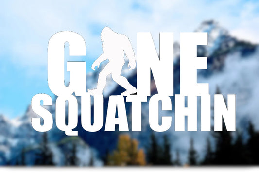 Gone squatchin Bigfoot vinyl transfer decal