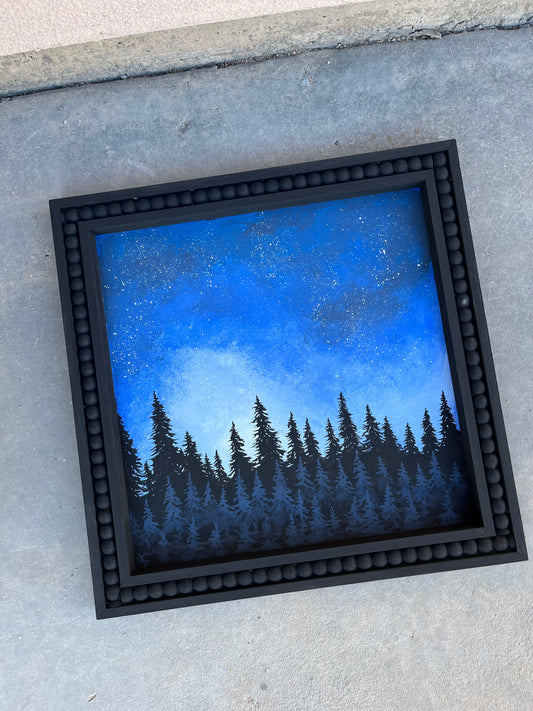 Blue forest dreams original painting