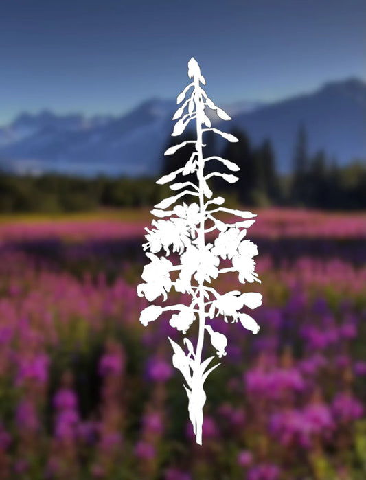 Fireweed flower vinyl transfer decal