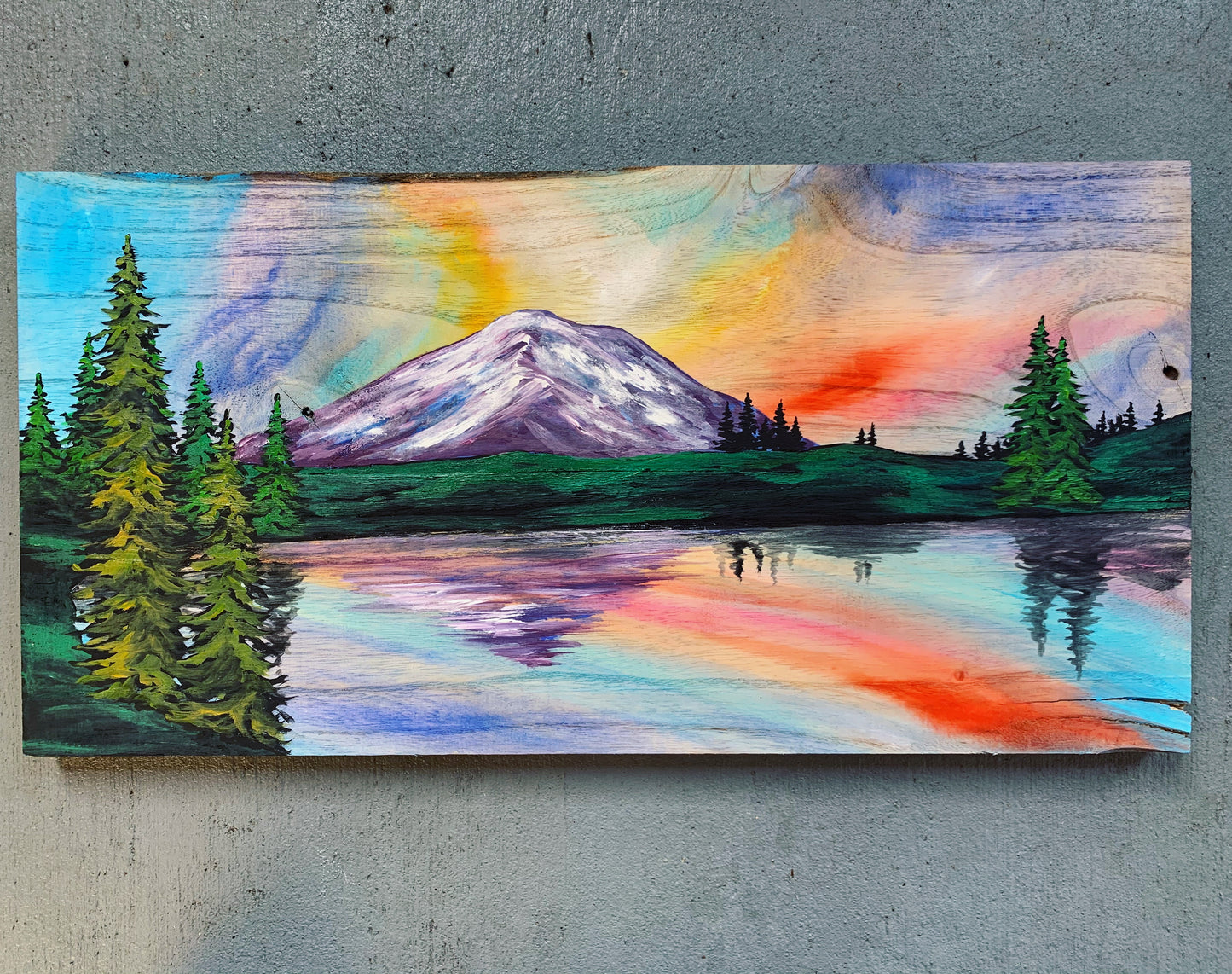 Mt rainier lake tipsoo Barnwood Painting
